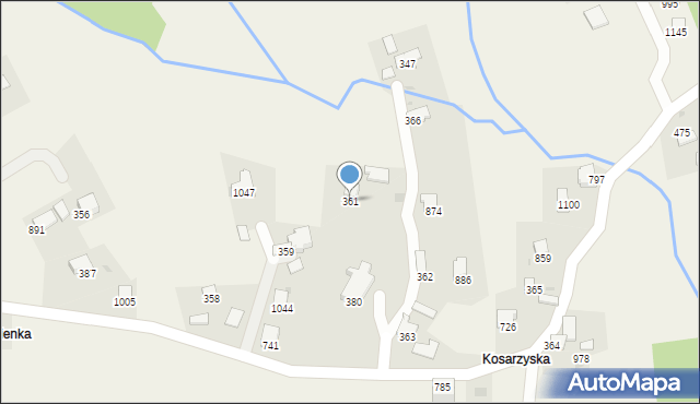 Koniaków, Koniaków, 361, mapa Koniaków