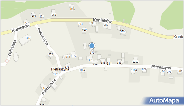 Koniaków, Koniaków, 379, mapa Koniaków