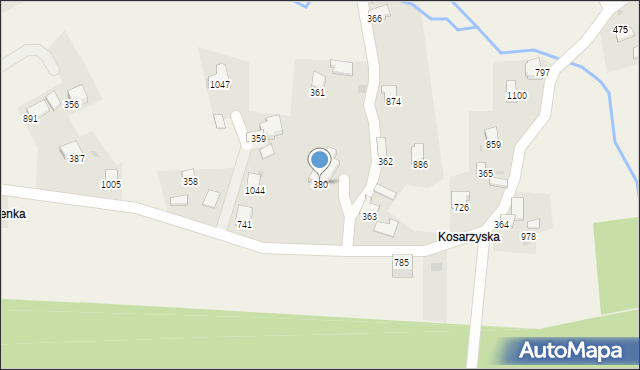 Koniaków, Koniaków, 380, mapa Koniaków