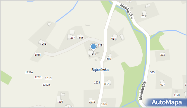 Koniaków, Koniaków, 419, mapa Koniaków