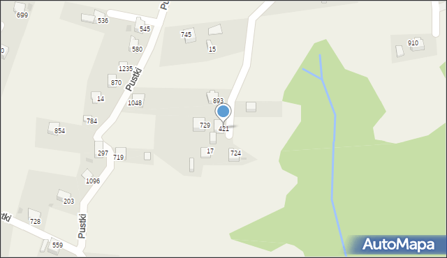 Koniaków, Koniaków, 421, mapa Koniaków