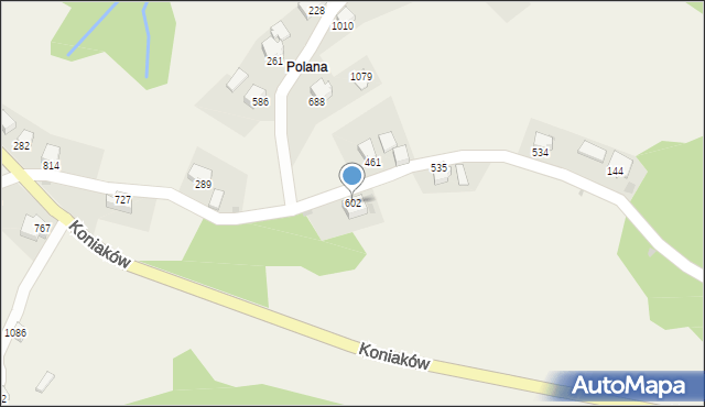 Koniaków, Koniaków, 602, mapa Koniaków