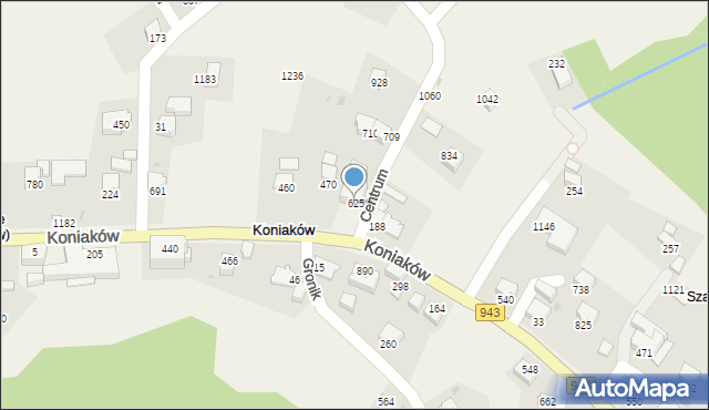 Koniaków, Koniaków, 625, mapa Koniaków