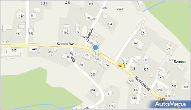 Koniaków, Koniaków, 704, mapa Koniaków