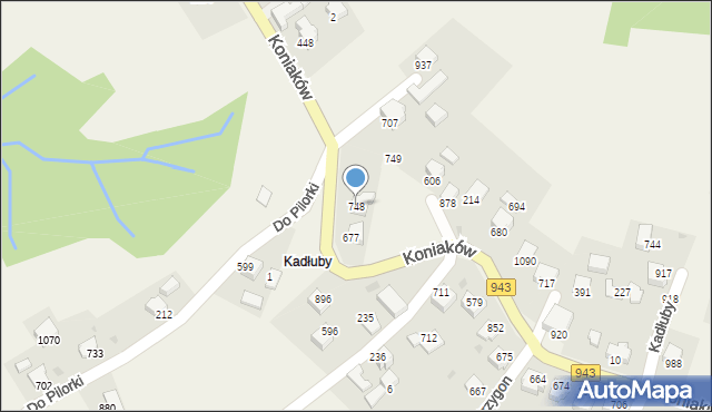 Koniaków, Koniaków, 748, mapa Koniaków
