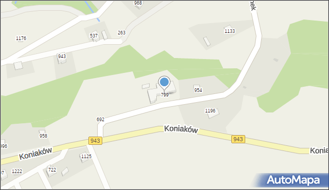 Koniaków, Koniaków, 799, mapa Koniaków