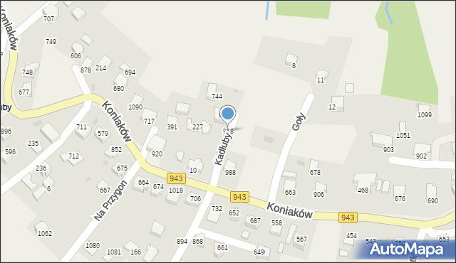 Koniaków, Koniaków, 918, mapa Koniaków