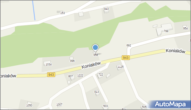 Koniaków, Koniaków, 958, mapa Koniaków