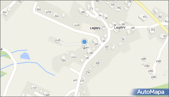 Koniaków, Koniaków, 967, mapa Koniaków