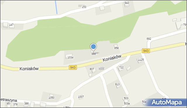 Koniaków, Koniaków, 996, mapa Koniaków