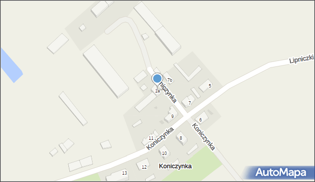 Koniczynka, Koniczynka, 1a, mapa Koniczynka