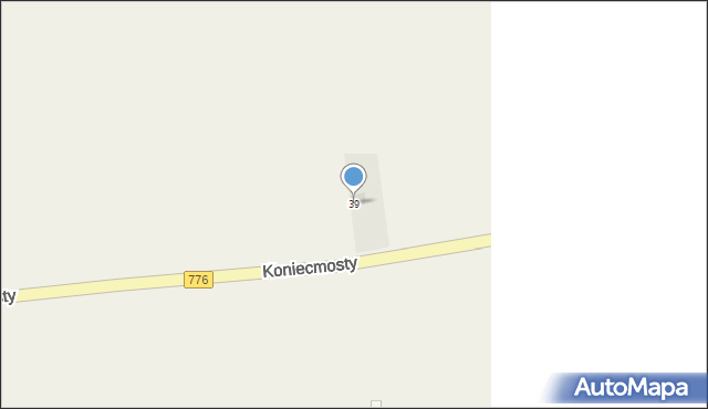 Koniecmosty, Koniecmosty, 39, mapa Koniecmosty