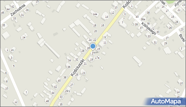 Koniecpol, Kościuszki Tadeusza, gen., 17, mapa Koniecpol