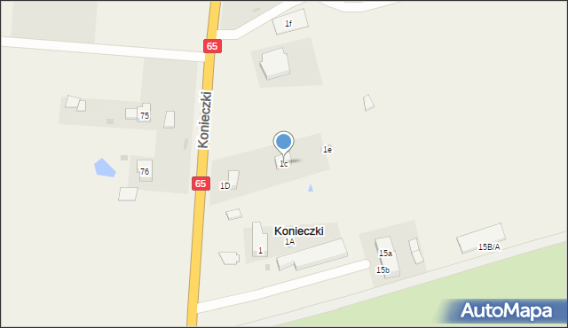 Konieczki, Konieczki, 1c, mapa Konieczki