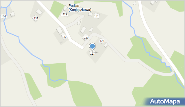 Konieczkowa, Konieczkowa, 127, mapa Konieczkowa