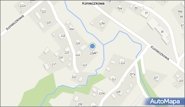 Konieczkowa, Konieczkowa, 214A, mapa Konieczkowa