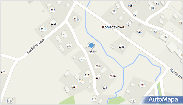 Konieczkowa, Konieczkowa, 404, mapa Konieczkowa