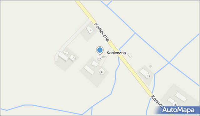 Konieczna, Konieczna, 10, mapa Konieczna