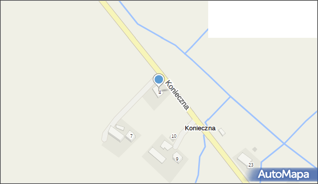 Konieczna, Konieczna, 4, mapa Konieczna