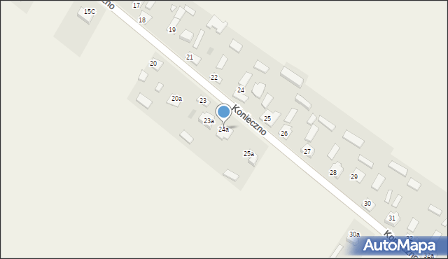 Konieczno, Konieczno, 24a, mapa Konieczno