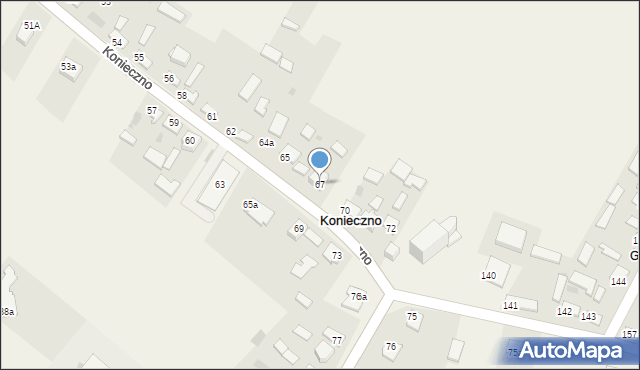 Konieczno, Konieczno, 67, mapa Konieczno