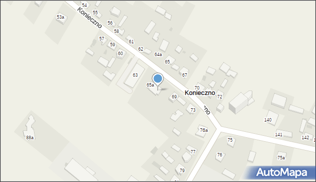 Konieczno, Konieczno, 73a, mapa Konieczno