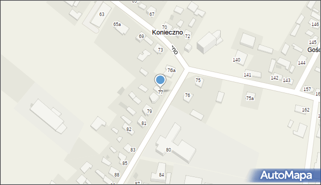 Konieczno, Konieczno, 77, mapa Konieczno