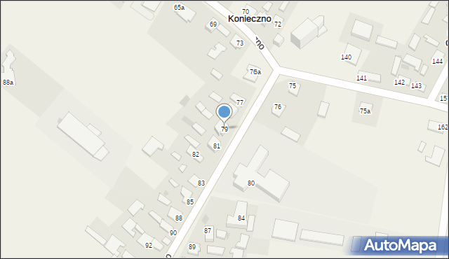 Konieczno, Konieczno, 79, mapa Konieczno