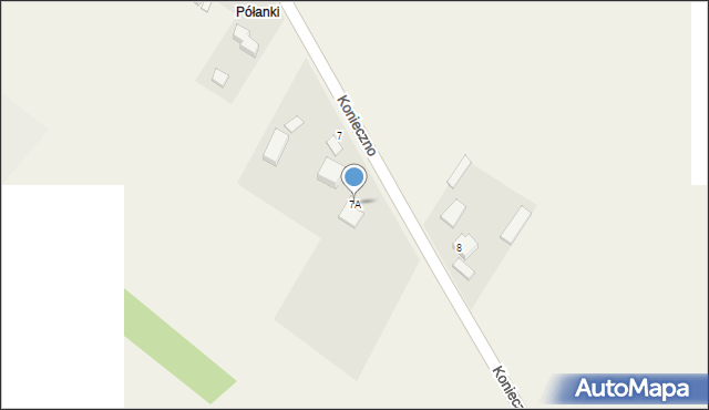 Konieczno, Konieczno, 7A, mapa Konieczno