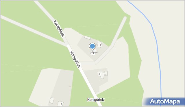 Konigórtek, Konigórtek, 1A, mapa Konigórtek