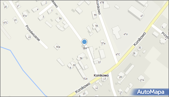 Konikowo, Konikowo, 58A, mapa Konikowo