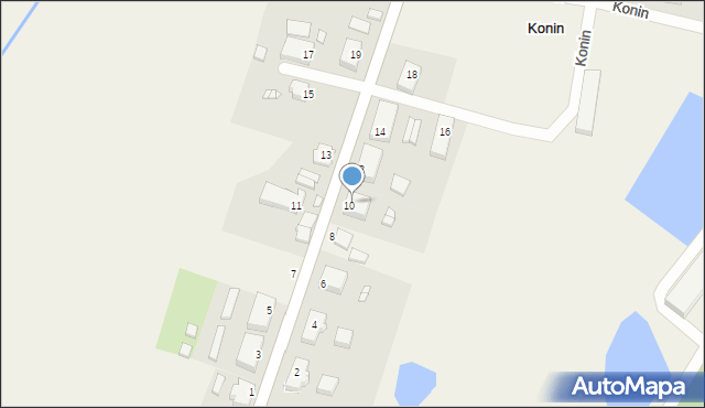 Konin, Konin, 10A, mapa Konina