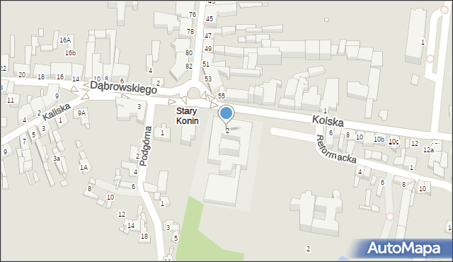 Konin, Kolska, 2, mapa Konina