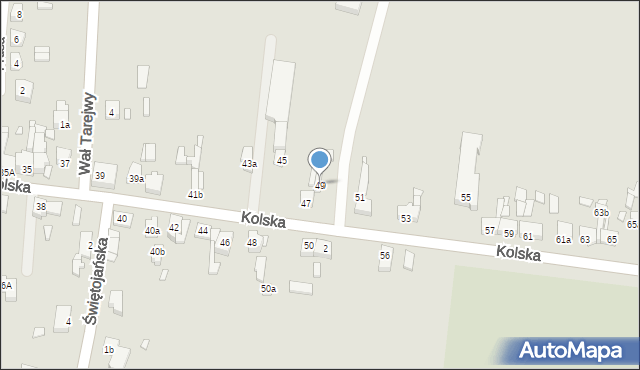 Konin, Kolska, 49, mapa Konina