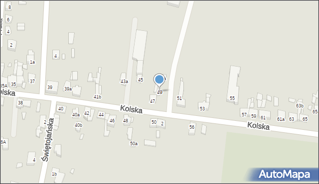 Konin, Kolska, 49, mapa Konina