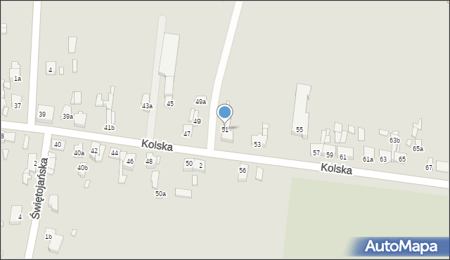 Konin, Kolska, 51, mapa Konina