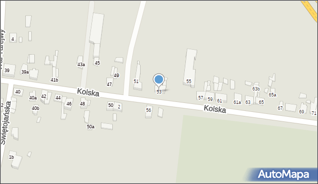 Konin, Kolska, 53, mapa Konina
