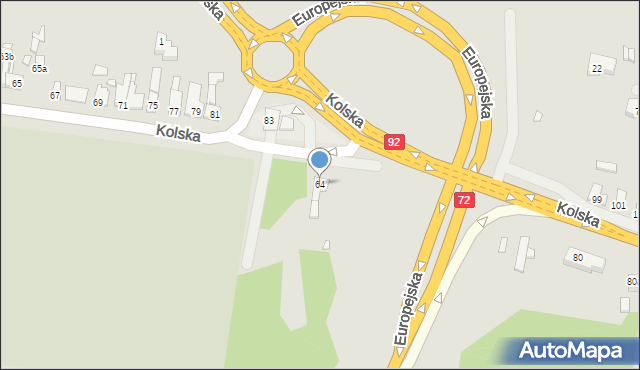 Konin, Kolska, 64, mapa Konina