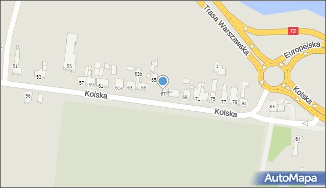 Konin, Kolska, 67, mapa Konina