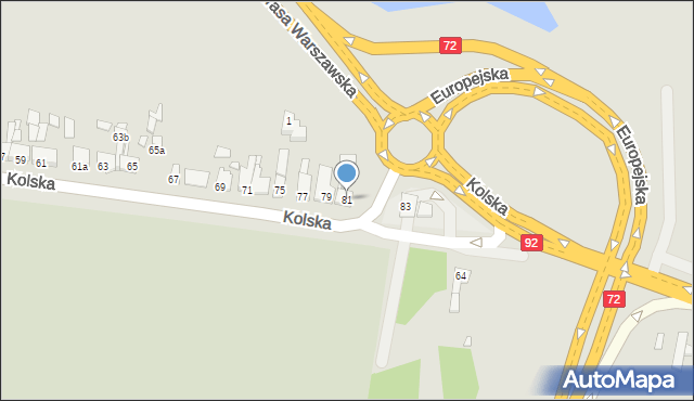 Konin, Kolska, 81, mapa Konina