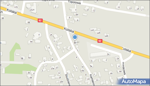 Konin, Kolska, 90, mapa Konina