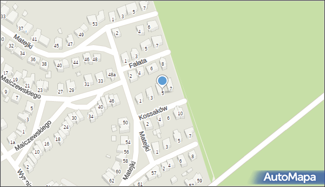 Konin, Kossaków Juliusza i Wojciecha, 5, mapa Konina