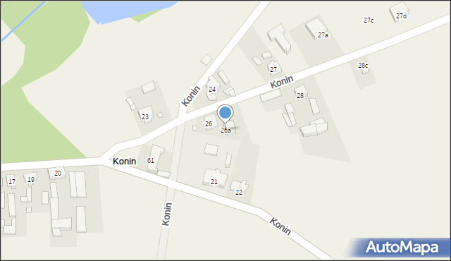 Konin, Konin, 26a, mapa Konina