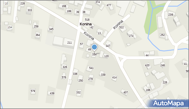 Konina, Konina, 334, mapa Konina