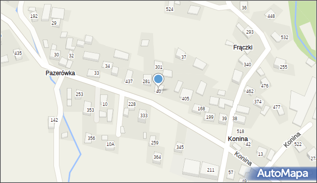 Konina, Konina, 40, mapa Konina