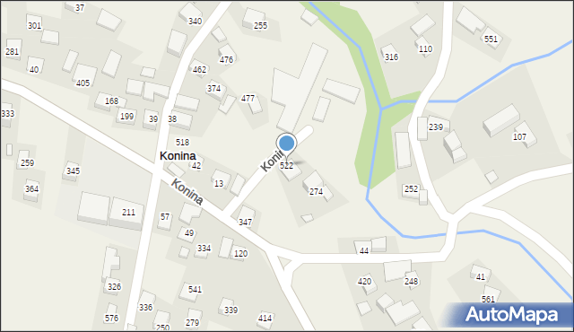 Konina, Konina, 522, mapa Konina