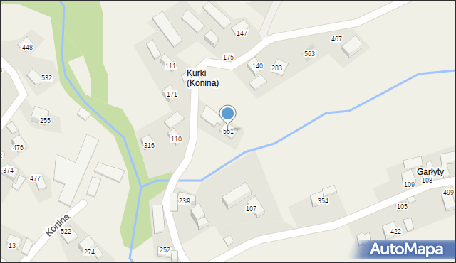 Konina, Konina, 551, mapa Konina