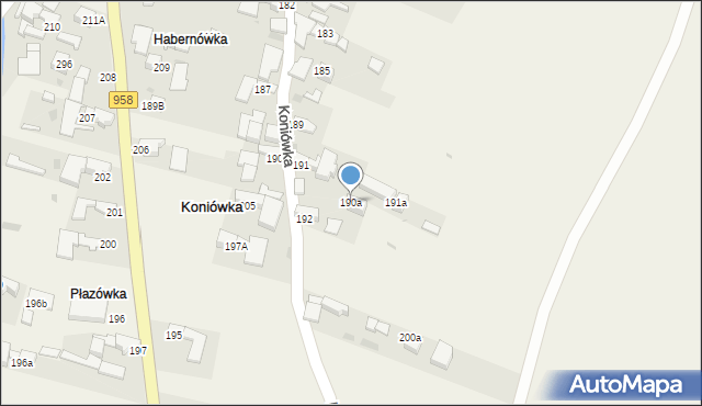 Koniówka, Koniówka, 190a, mapa Koniówka