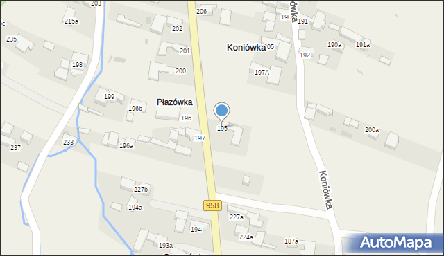 Koniówka, Koniówka, 195, mapa Koniówka