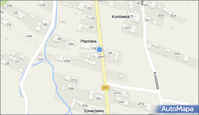 Koniówka, Koniówka, 197, mapa Koniówka